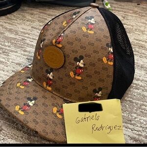Gucci Brown and Black Mickey Mouse Cap